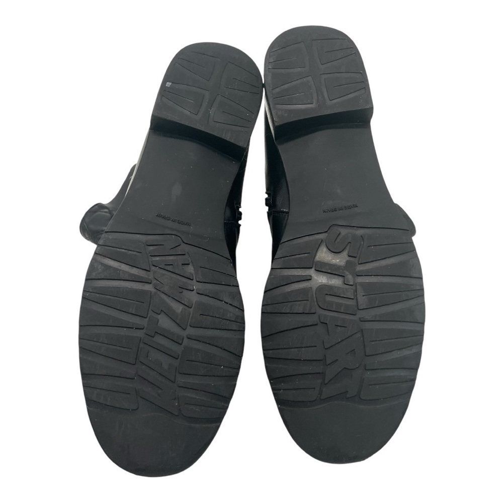Stuart Weitzman Black Leather Quilted Biker Motorcycle Booties Women’s 8.5 - Picture 11 of 16